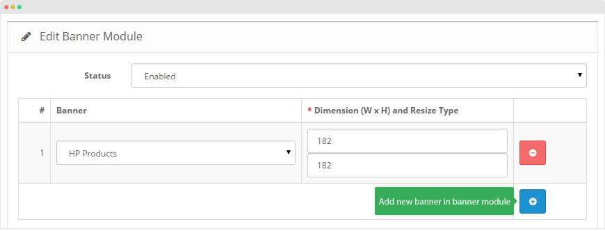 add new banner module